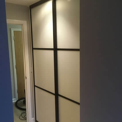 Double wardrobes with Glass Sliding Doors